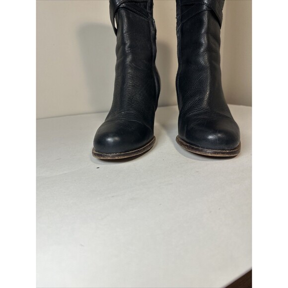UGG Caroline High Heel Black Leather Side Zip Winter Boots Womens Sz 9 - Picture 5 of 11